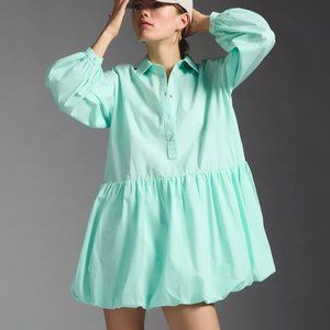 HTF Anthropologie Maeve Bubble-Hem Shirt Dress